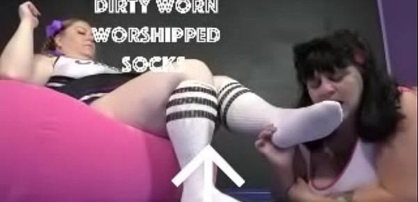  BBW Cheerleaders Sock Fetish Female Foot Worship